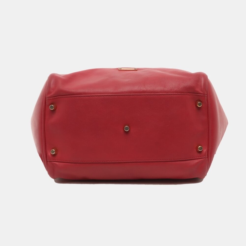 Burberry canterbury leather rose red shoulder bag-