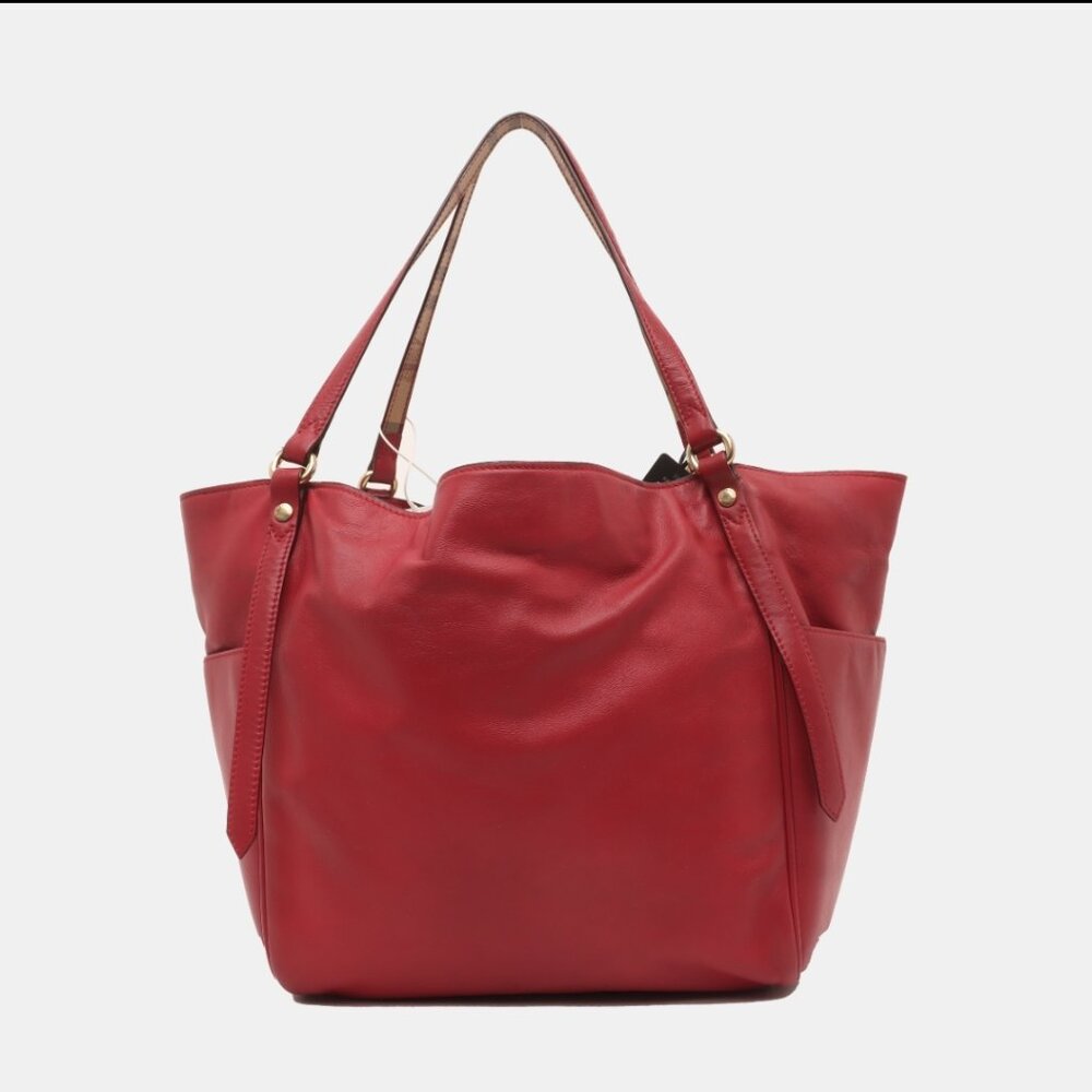 Burberry canterbury leather rose red shoulder bag-