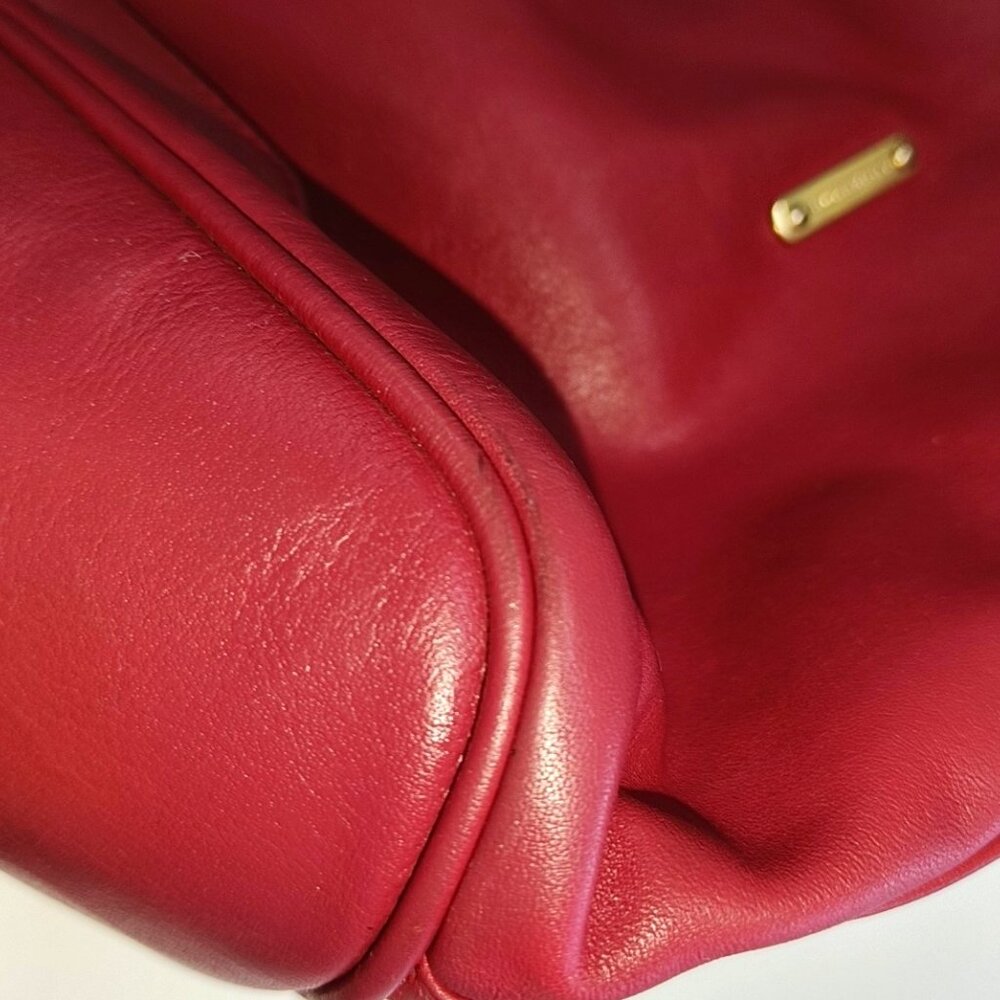 Burberry canterbury leather rose red shoulder bag-