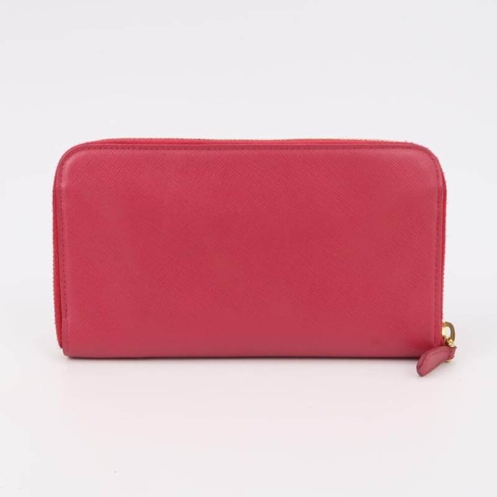 Prada cowhide pink bow wallet