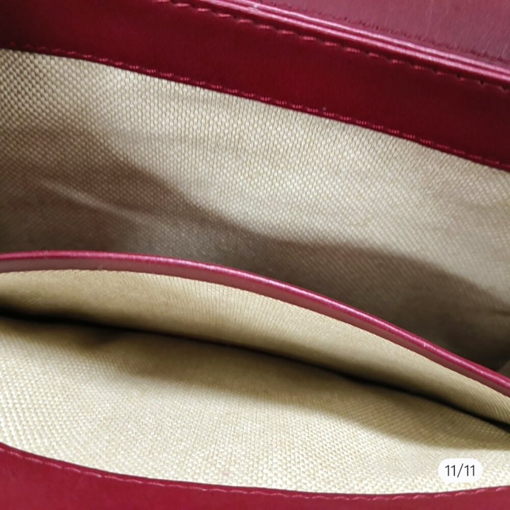 MCM burgundy shoulder bag