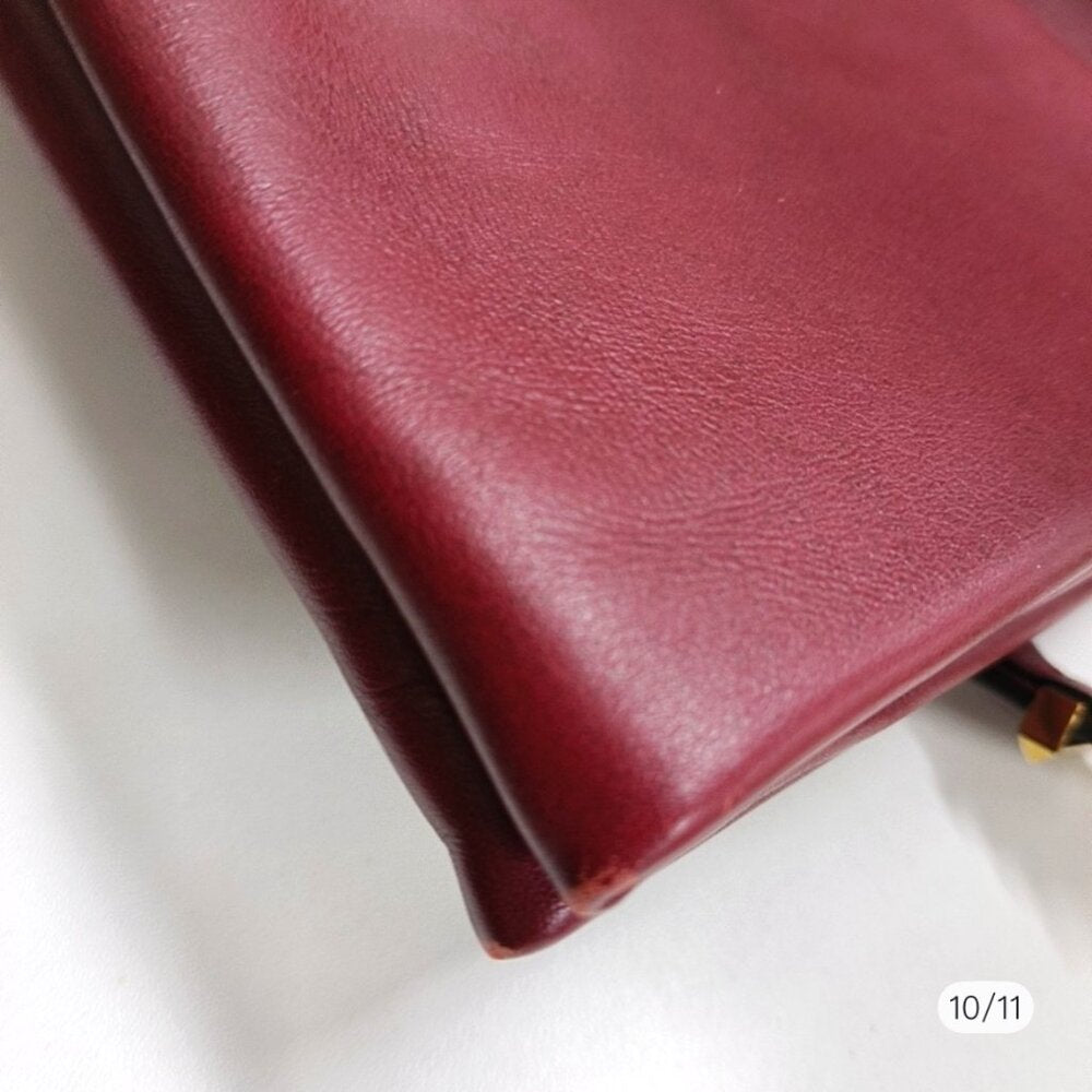 MCM burgundy shoulder bag