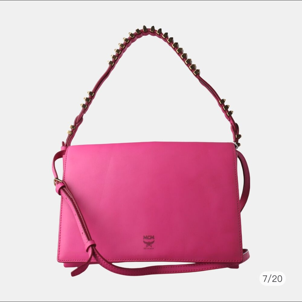 MCM's rose red shoulder bag