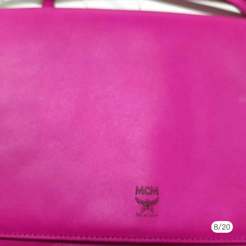 MCM's rose red shoulder bag