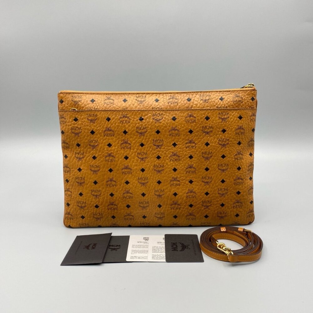 MCM  Visetos Rabbit Pouch Cognac