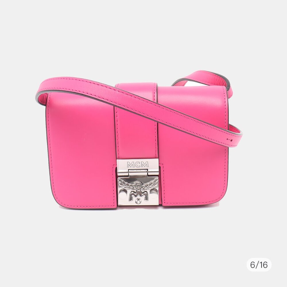 MCM Karoline Mini leather pink crossbody /