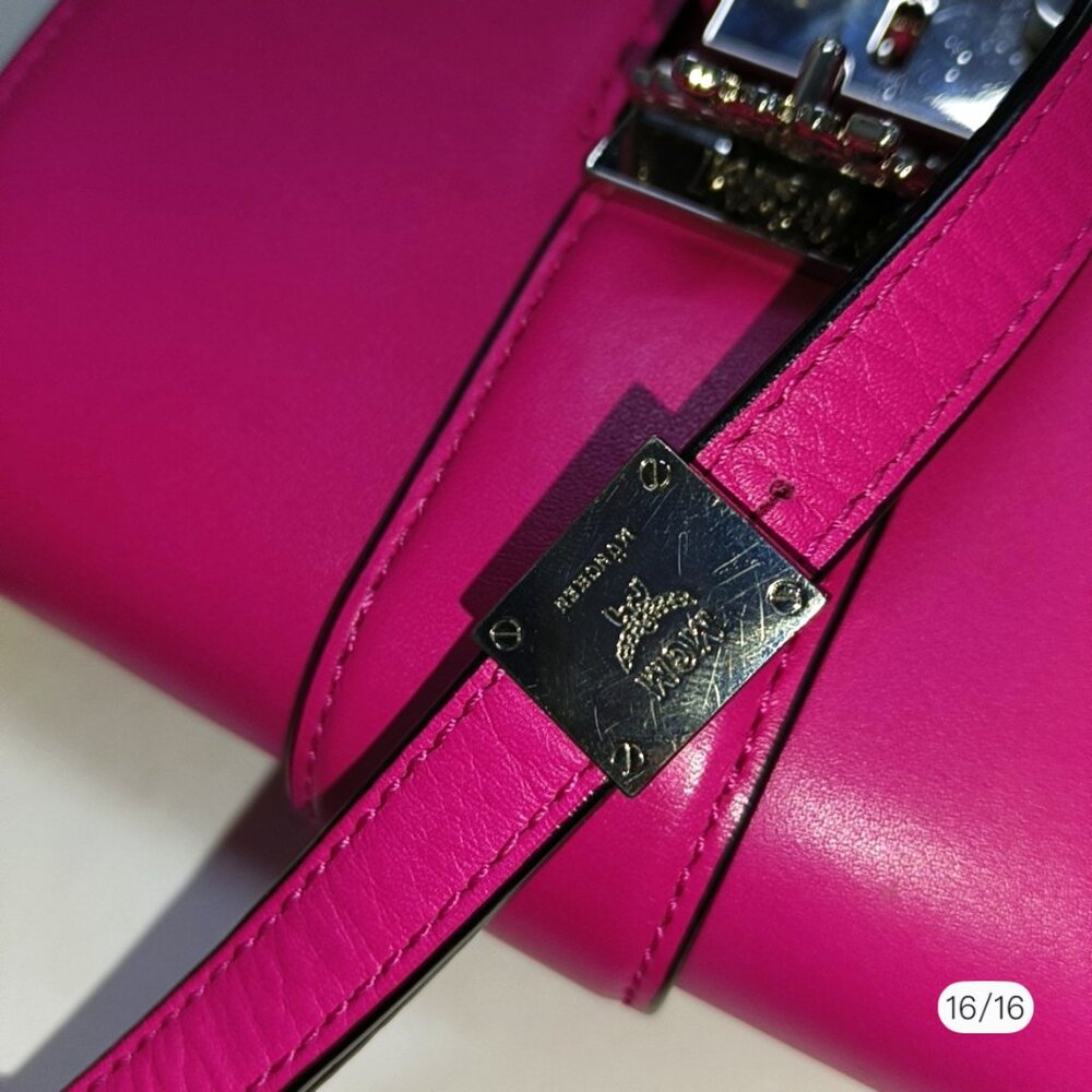 MCM Karoline Mini leather pink crossbody /