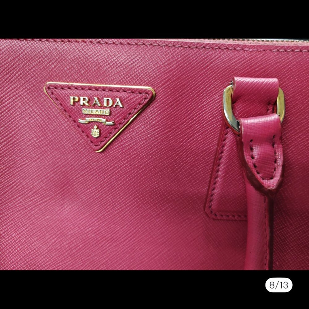 Prada Saffiano Lux Leather Galleria Double Zip XL