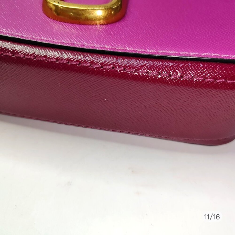 MARC JACOBS Snapshot Leather Camera Bag In Lilac Multi/gold