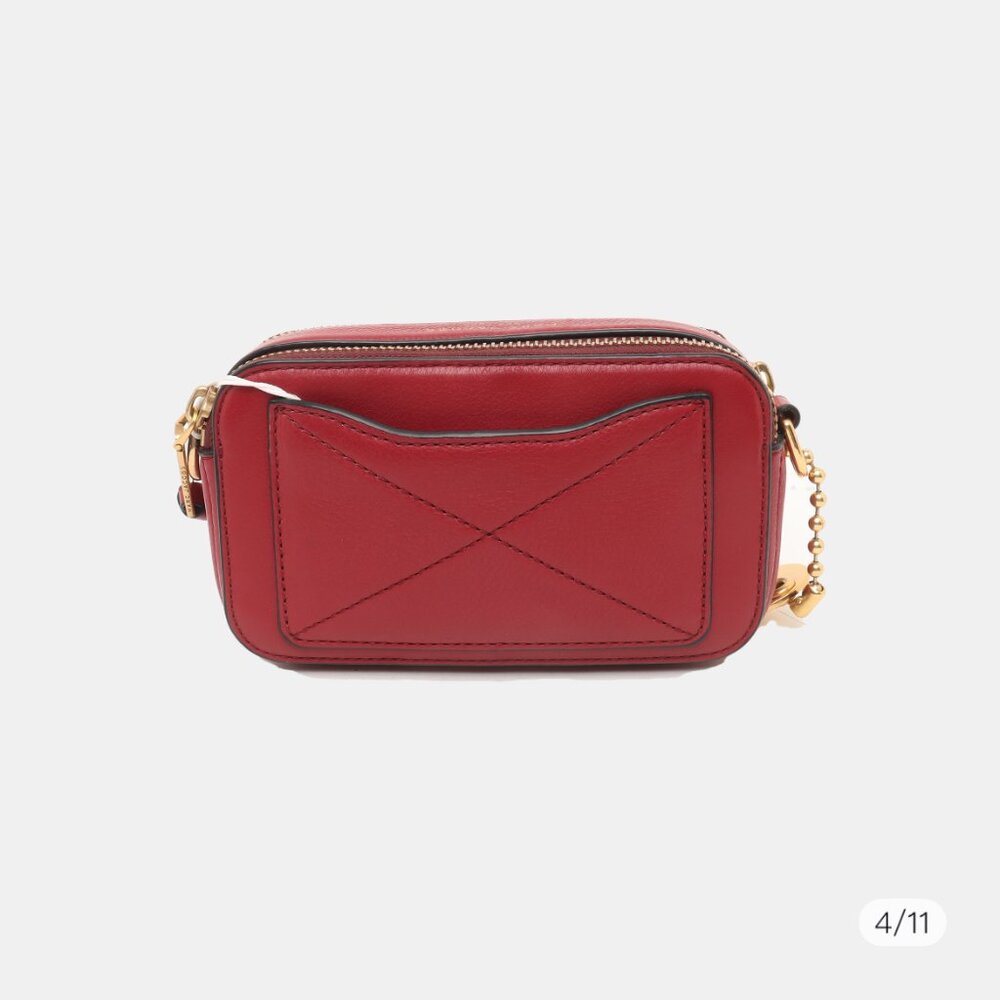 Marc Jacobs Marc Jacobs Red Leather Double Zip Crossbody Bag