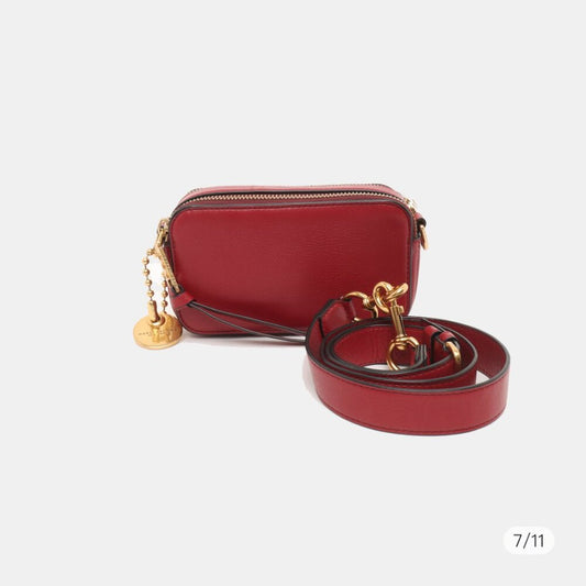 Marc Jacobs Marc Jacobs Red Leather Double Zip Crossbody Bag