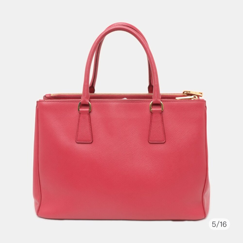 Prada Medium Saffiano Lux Galleria Double Zip Tote