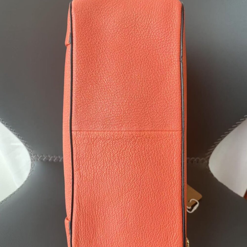 Chloe Coral Orange Leather Medium Elsie Shoulder Bag