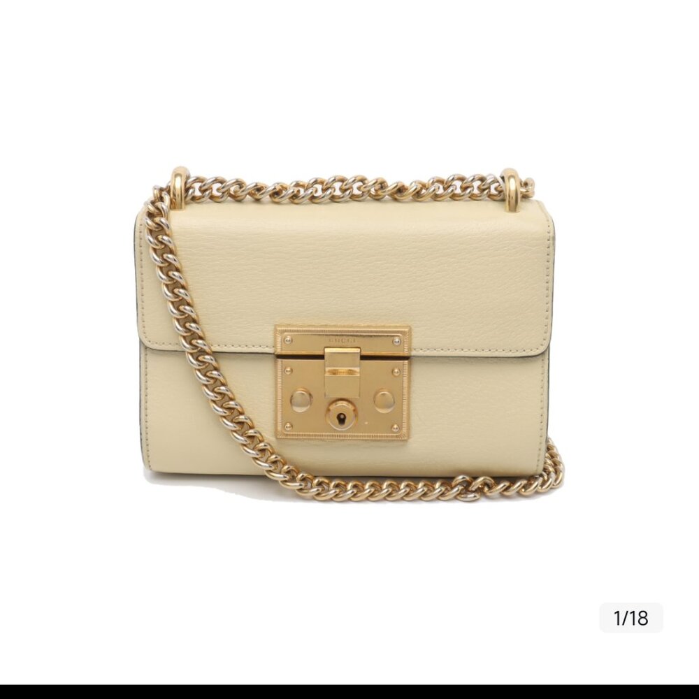 Gucci Padlock Shoulder Bag Guccissima Leather Small