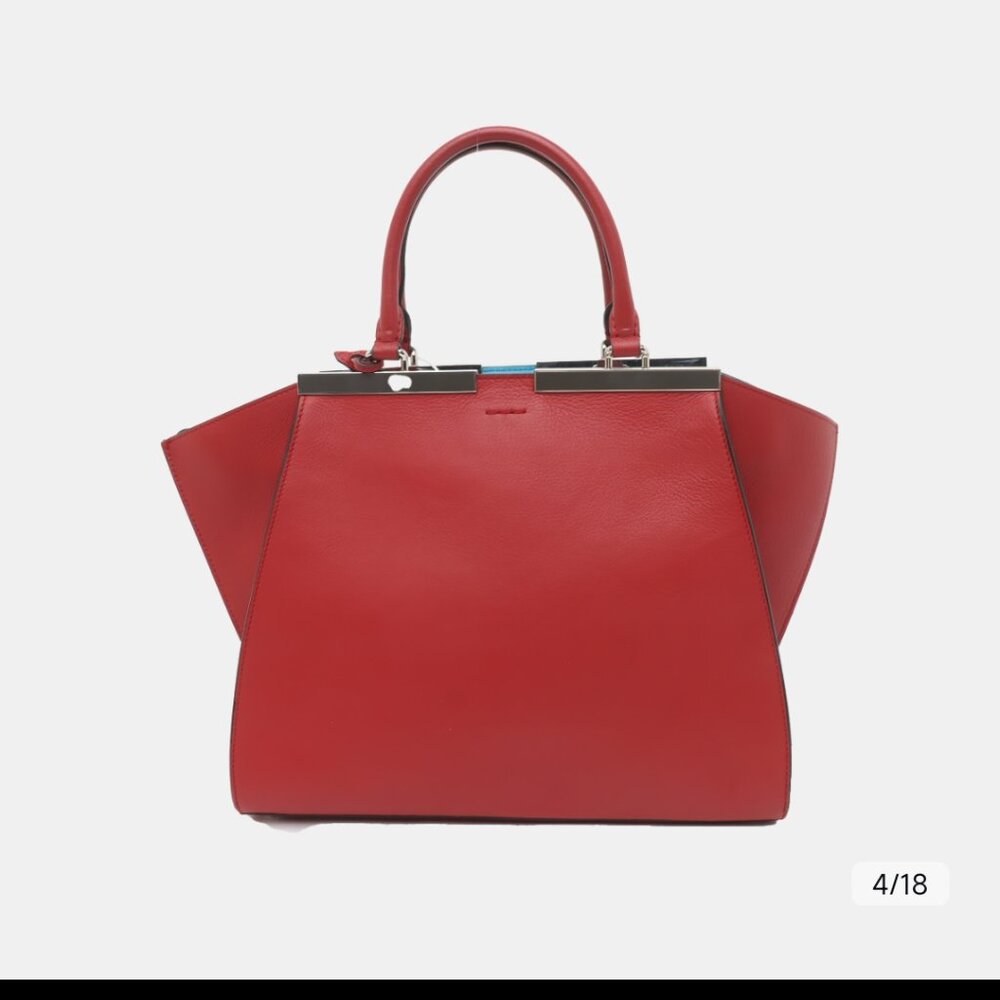 Fendi Red Leather 3Jours Tote Bag