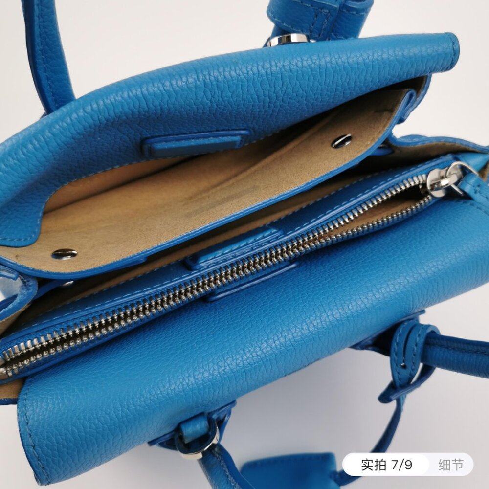 MCM  Grained Calfskin X-Mini Milla Tote Tile Blue