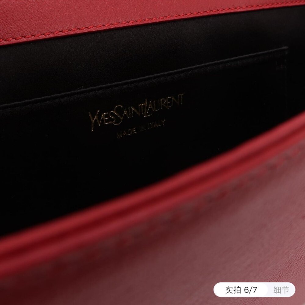 Yves Saint Laurent Red Leather Belle De Jour Clutch