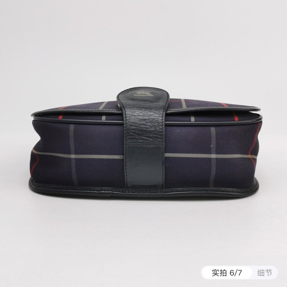 Burberry Crossbody in Navy Nova Check Canvas