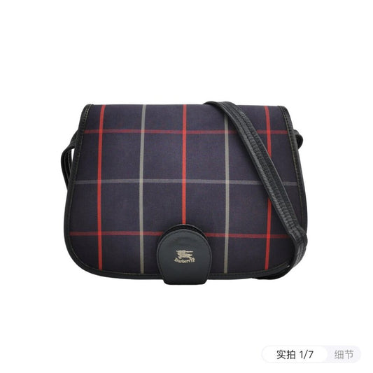 Burberry Crossbody in Navy Nova Check Canvas