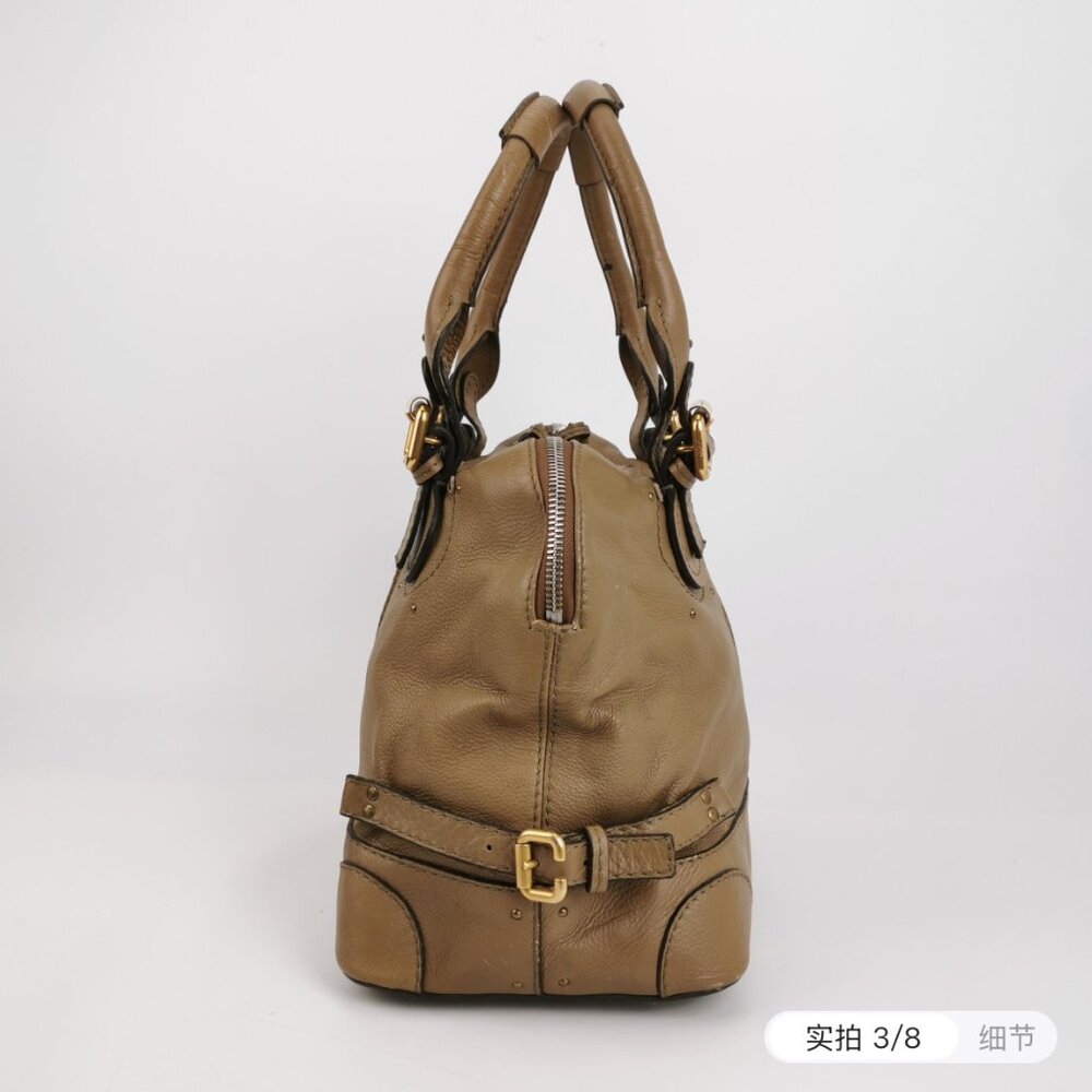 Chloe Vermillion Leather Paddington Dome Satchel Bag