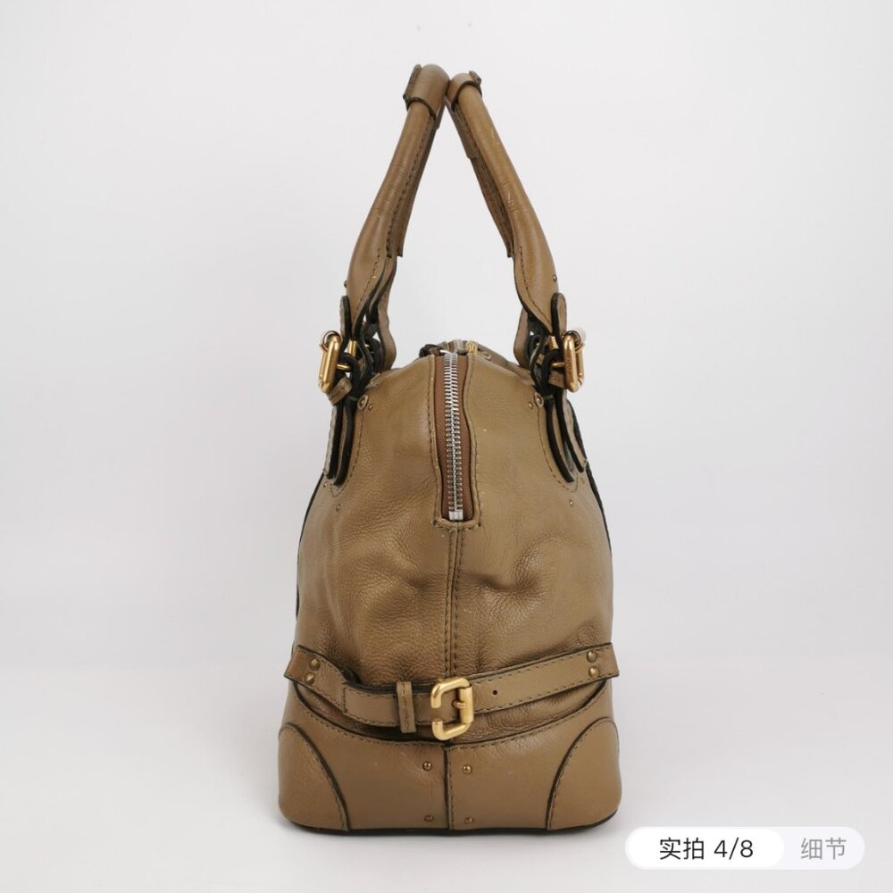 Chloe Vermillion Leather Paddington Dome Satchel Bag