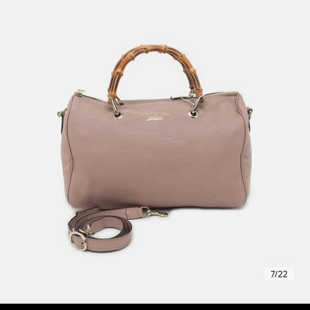 Gucci, Bamboo leather Boston bag