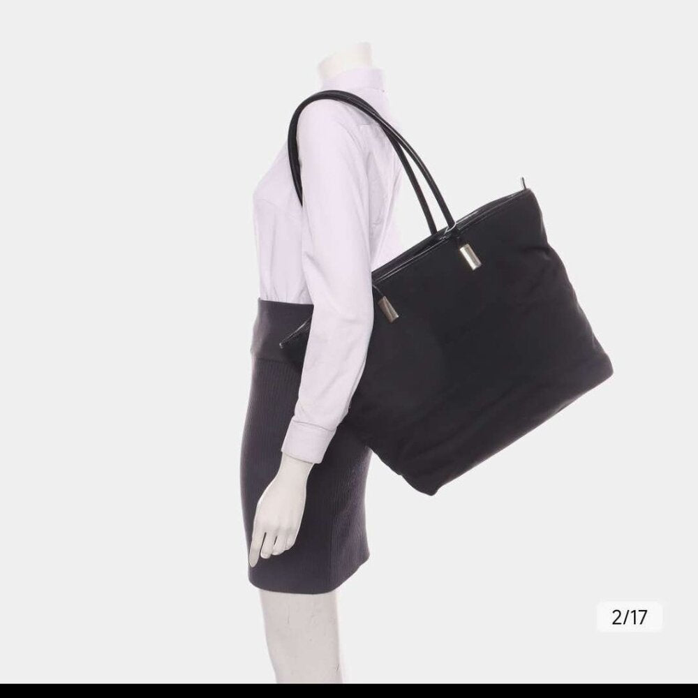 GUCCI Tote Bag Nylon Black