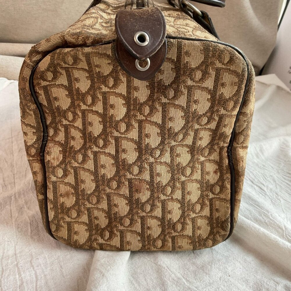 Dior Linen handbag  Good condition  Brown, Linen