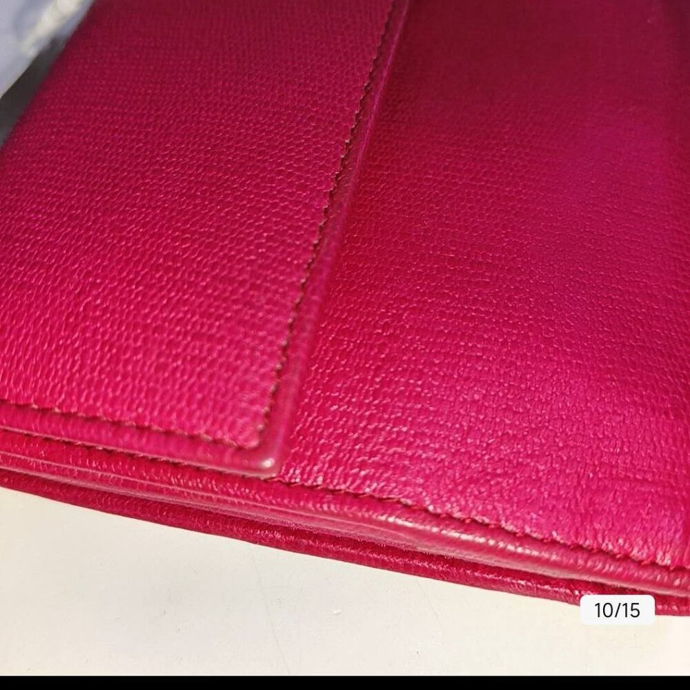 Saint Laurent  Calfskin Classic Y Ligne Wallet Fuchsia