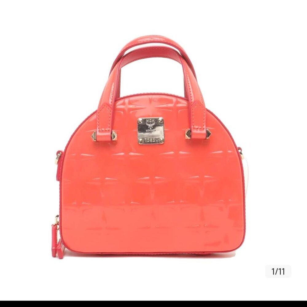 MCM Red Patent Leather Handbag