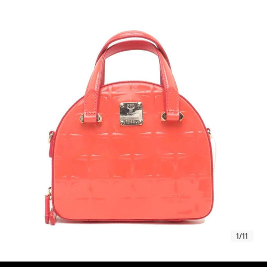 MCM Red Patent Leather Handbag