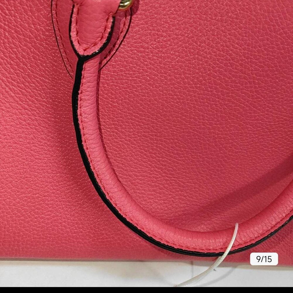 MCM Pink Leather Boston Bag