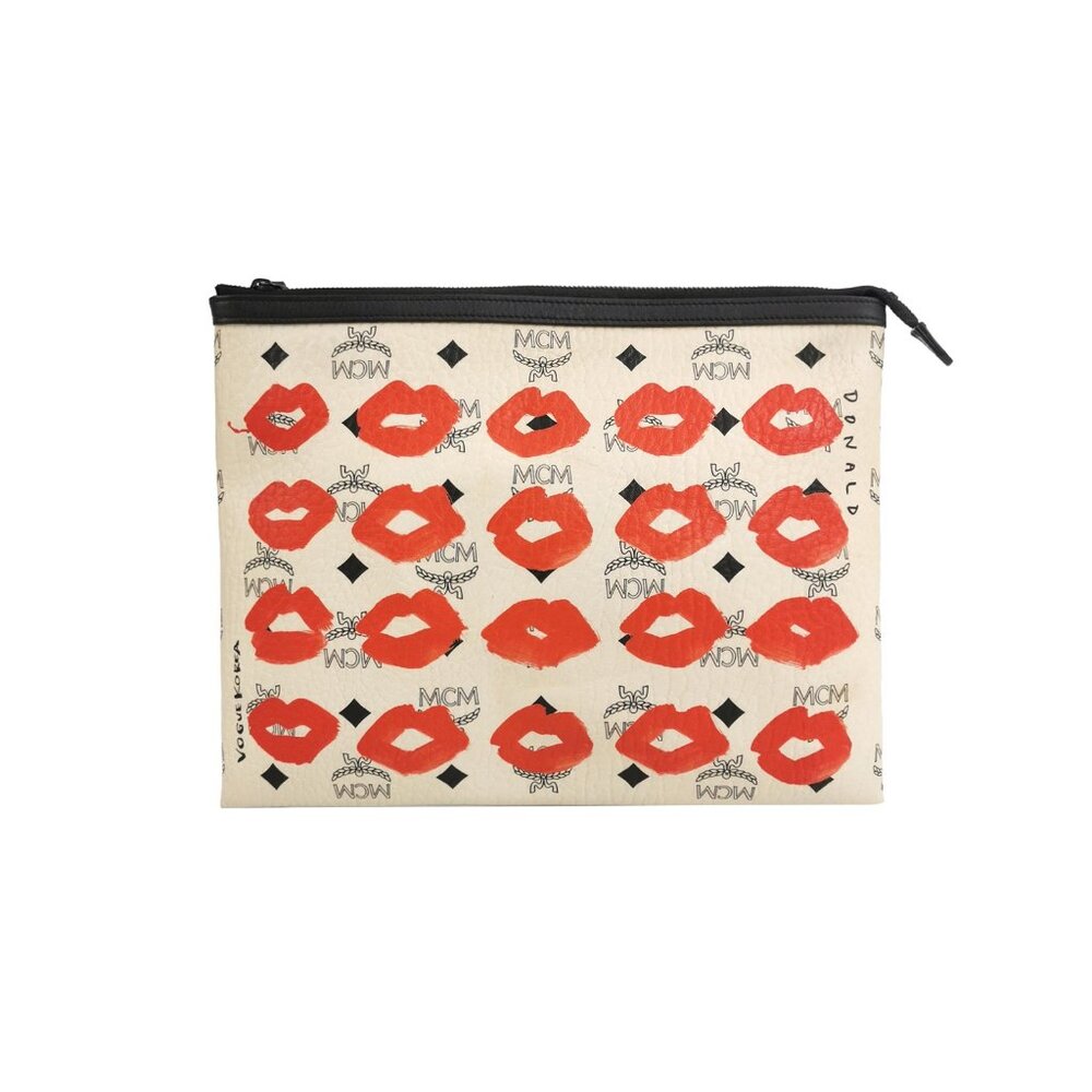 MCM  Visetos X Vogue Korea Pouch White Multicolor