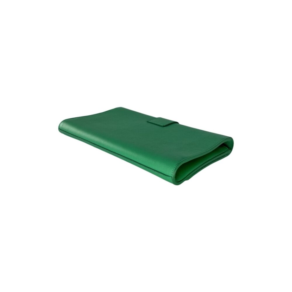 Green Saint Laurent Chyc Ligne Clutch Bag