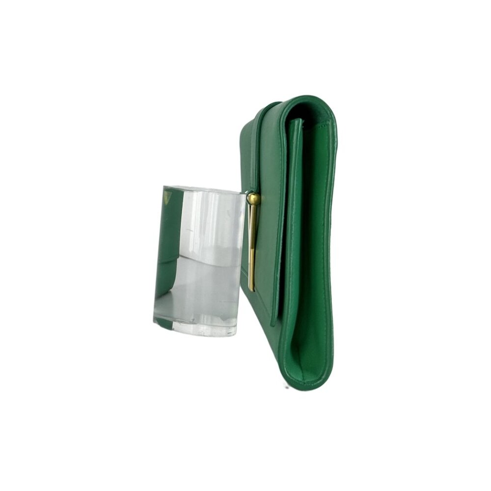 Green Saint Laurent Chyc Ligne Clutch Bag