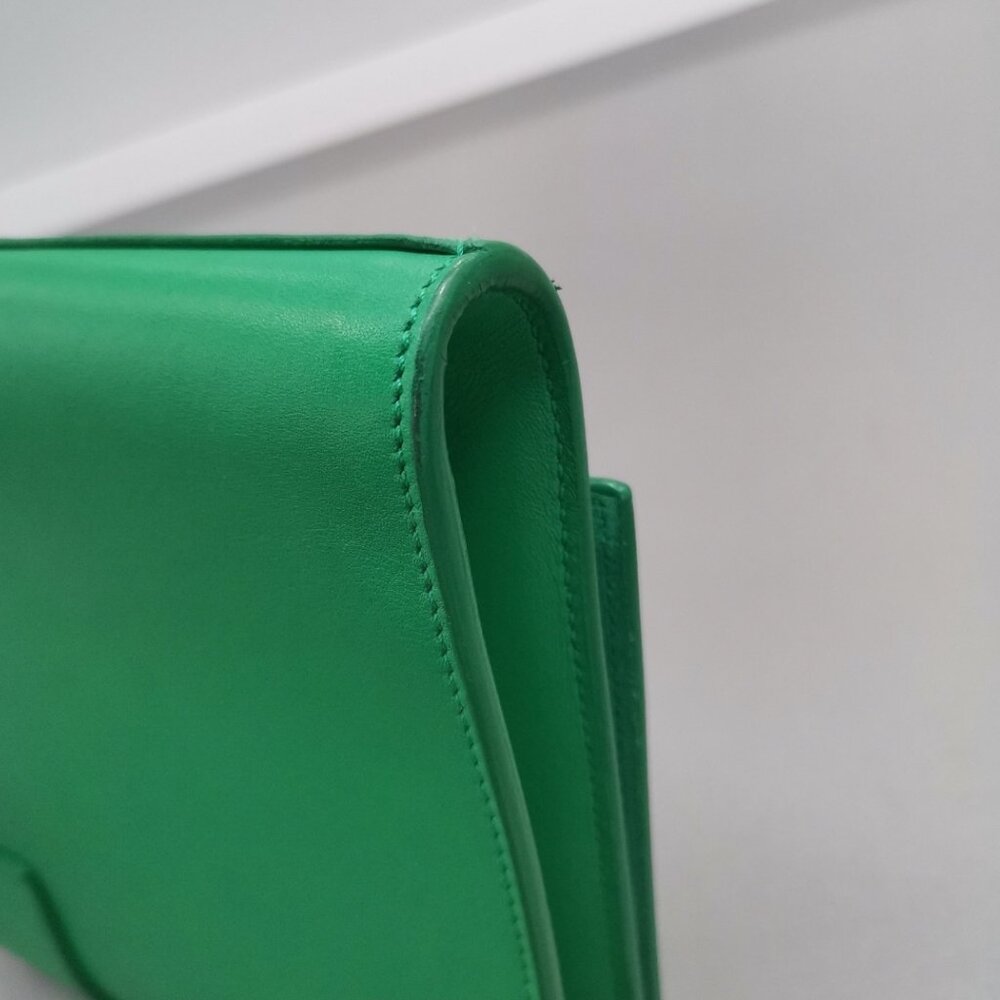 Green Saint Laurent Chyc Ligne Clutch Bag