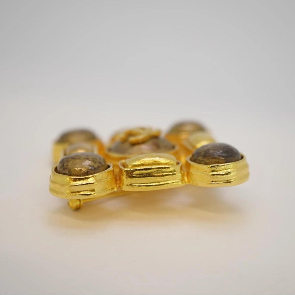 Chanel Coco Mark Gold Plated Brooch