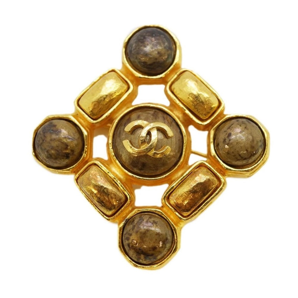 Chanel Coco Mark Gold Plated Brooch