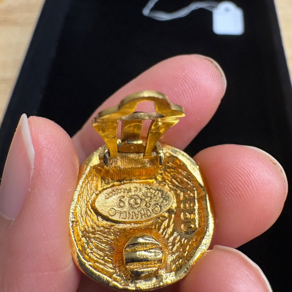 CHANEL Gold Elegant Earrings