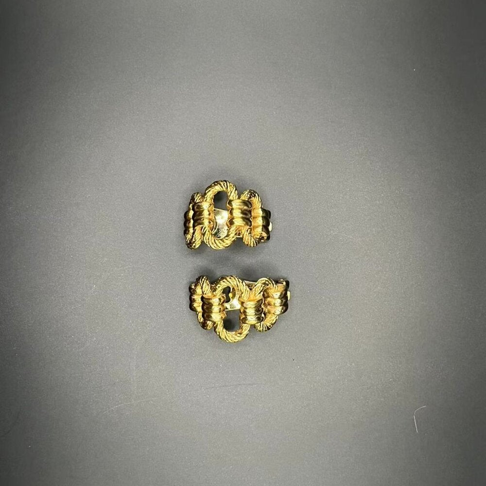 Christian Dior Gold Tone Clip On Earrings