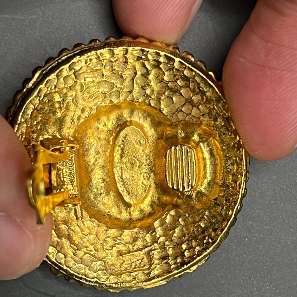 Chanel Vintage '90s Medallion Clip-On Earrings