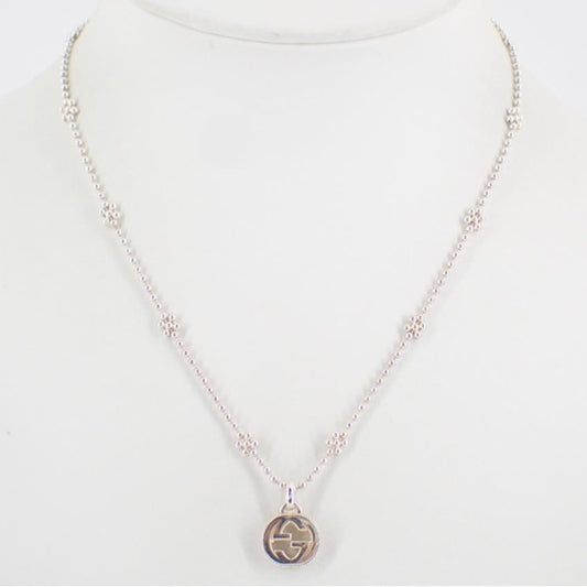 Gucci Silver Necklace with Circular Pendant