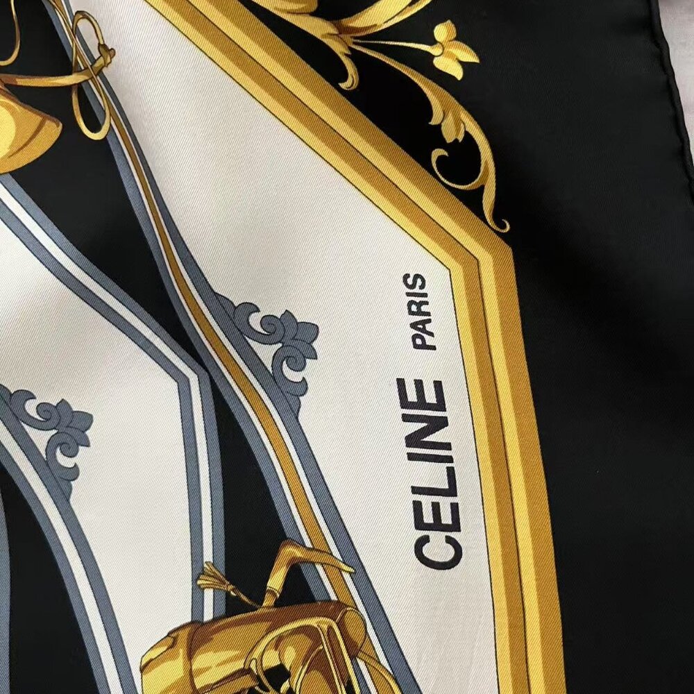 CELINE scarf with horse and rider design